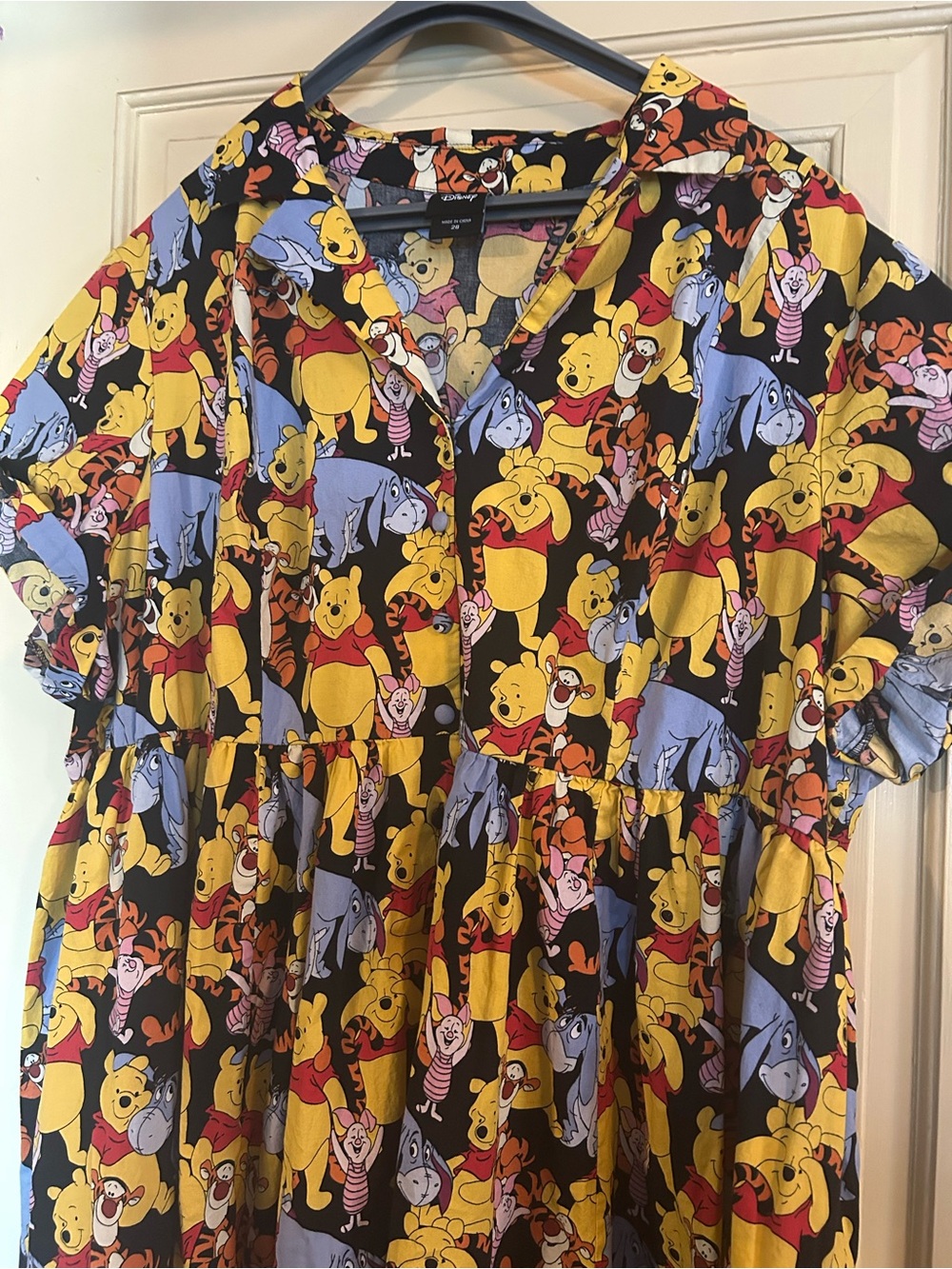 Torrid Disney Winnie the Pooh Character Print Midi shirt dress